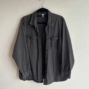 Old Navy Charcoal Shirt Jacket